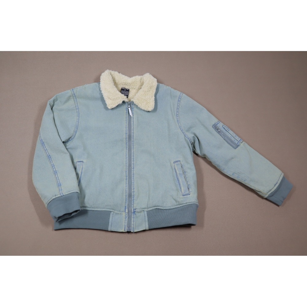 Ring of Fire Kids Comfortable Sherpa Lined‎ Denim Jacket - Denim Blue - Size L